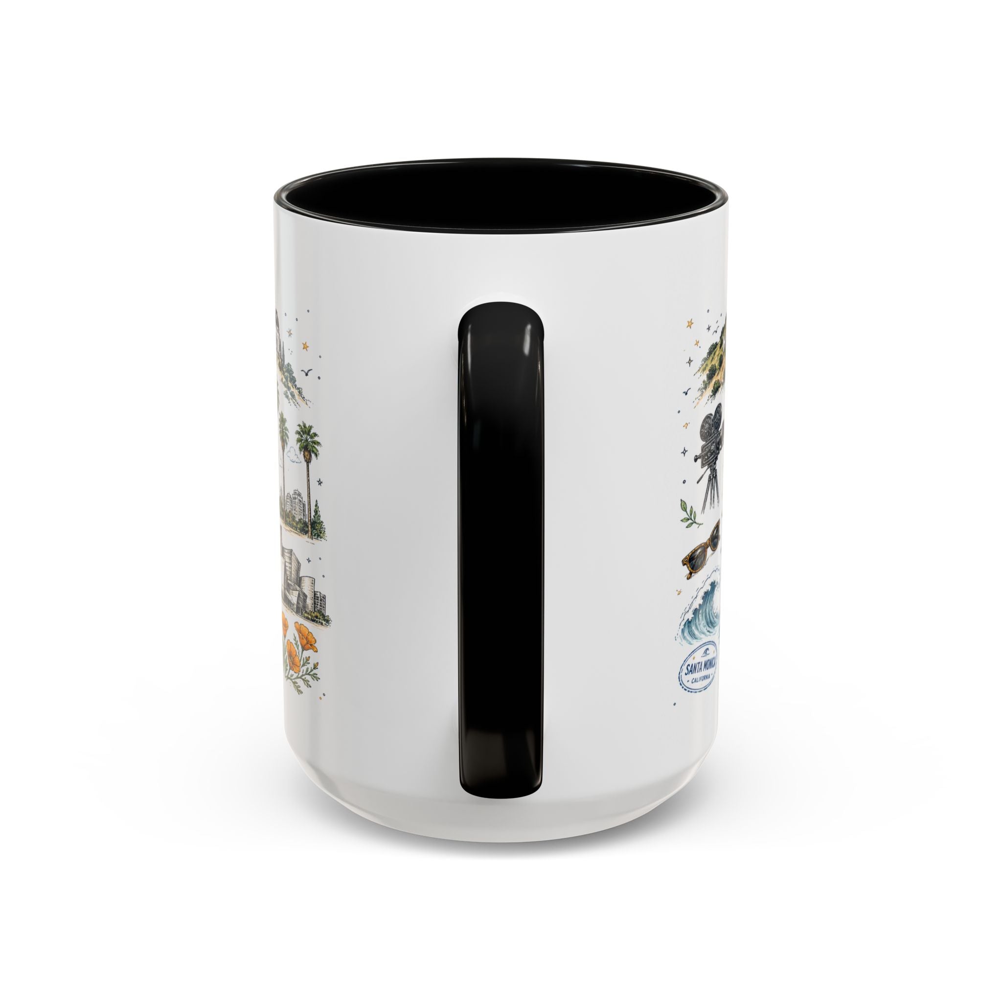Los Angeles Coffee Mug | California Souvenir City Gift | Accent Color Ceramic 11oz 15oz