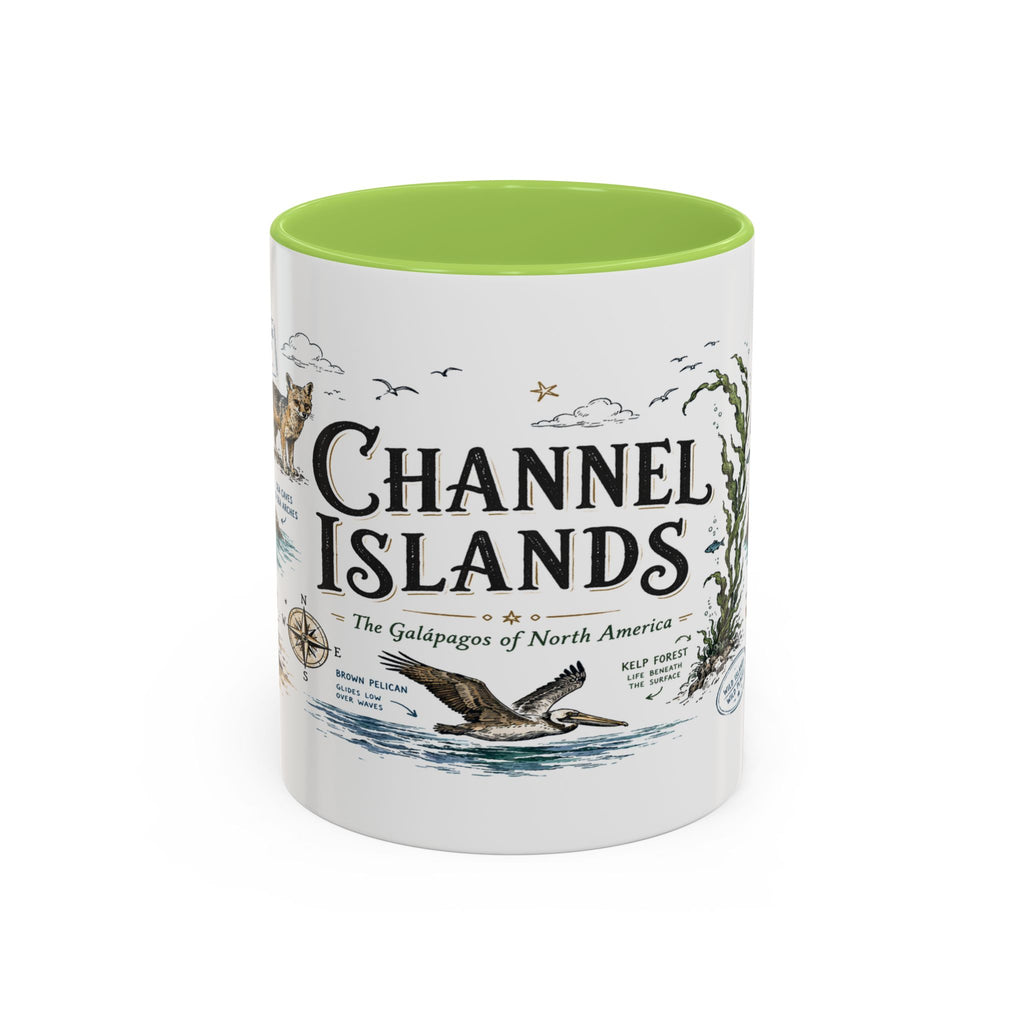 Channel Islands National Park Coffee Mug | California Island Wildlife Marine Gift | Accent Color Ceramic 11oz 15oz