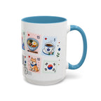 Seoul Coffee Mug | Postage Stamp Collage Mug | Travel Souvenir Accent Cup 11oz 15oz