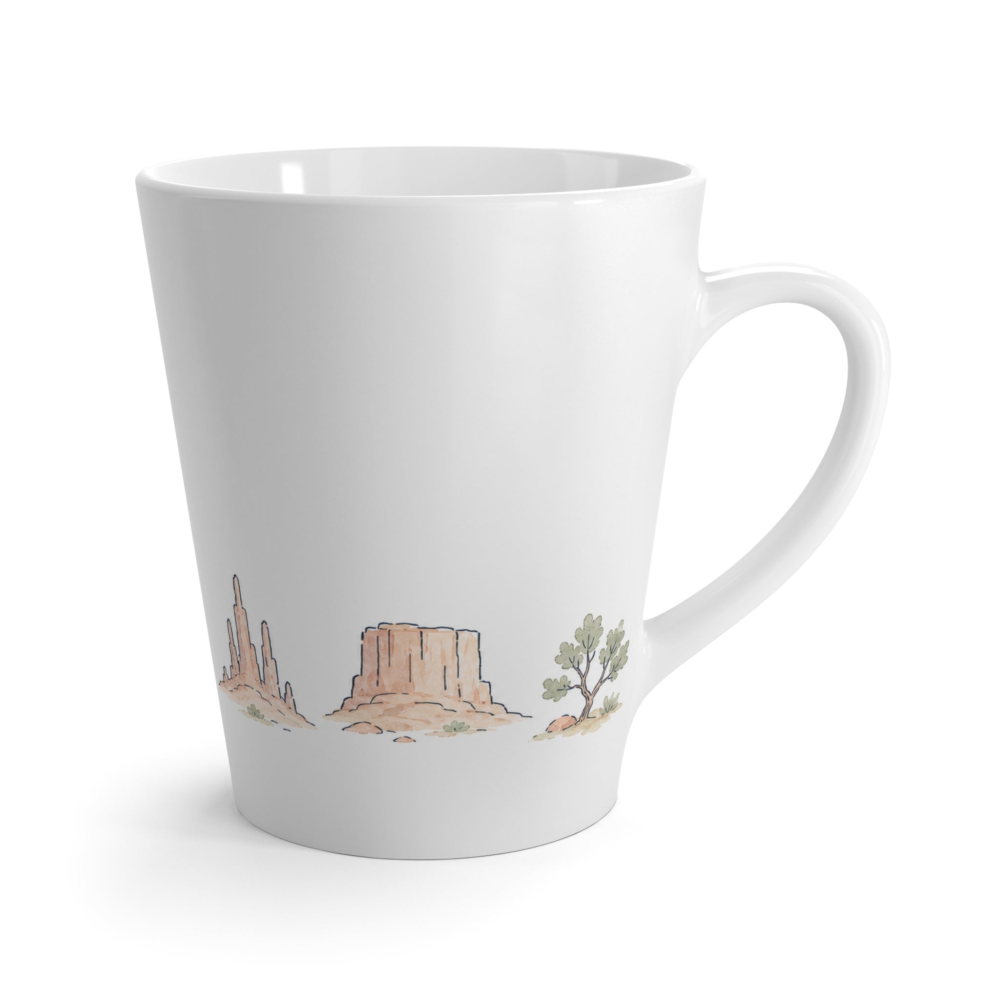 Canyonlands National Park Latte Mug | Pastel Watercolor Nature Coffee Cup | 12 oz Travel Souvenir Gift