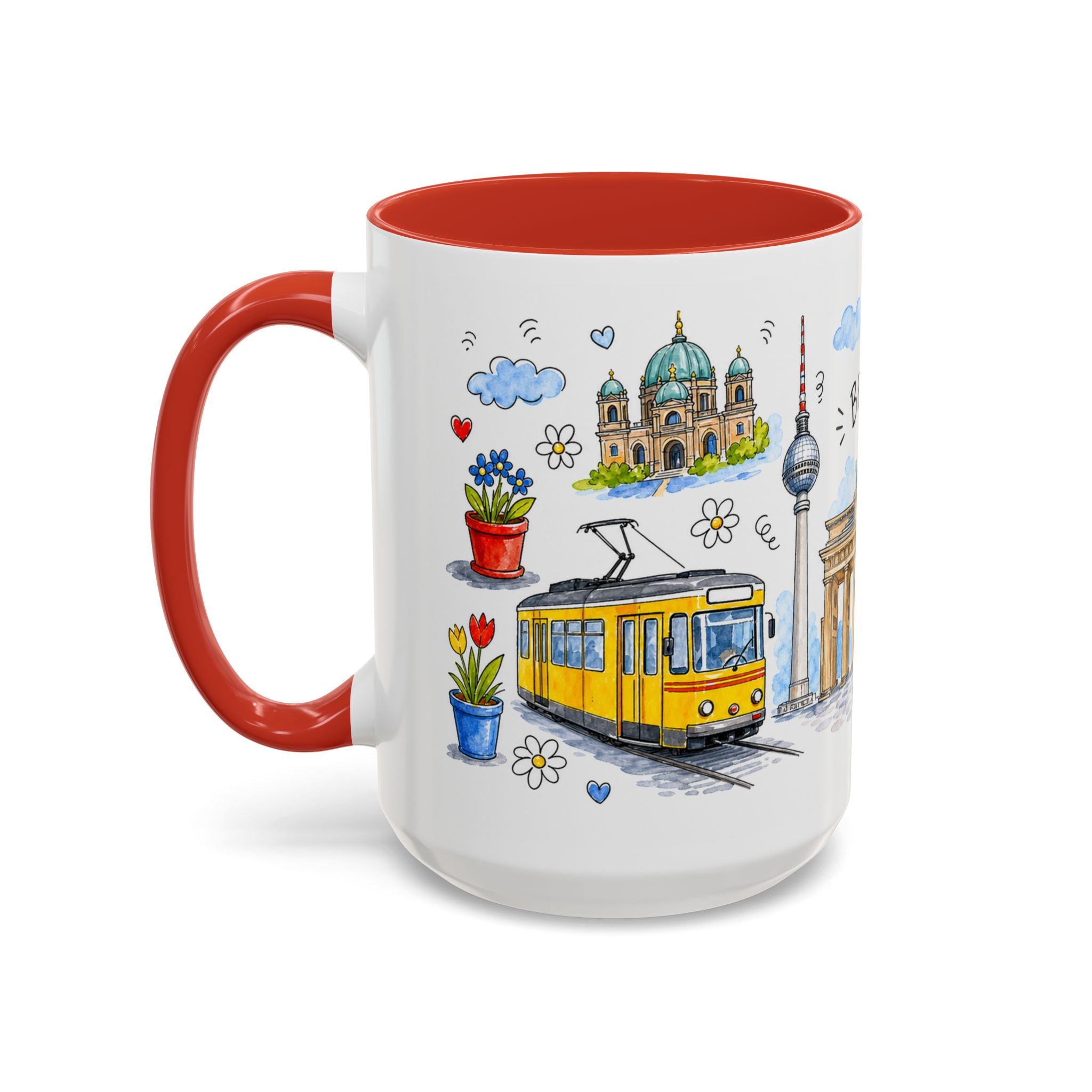 Berlin Travel Mug | European City Souvenir Accent Coffee Mug | 11oz 15oz Ceramic Cup