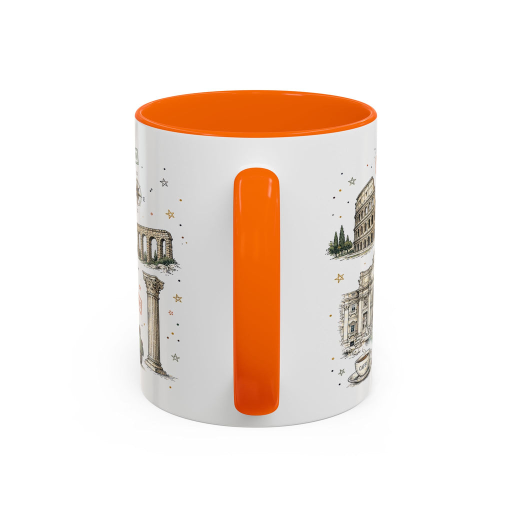 Rome Coffee Mug | Italy Souvenir Travel Gift | Accent Color Ceramic 11oz 15oz