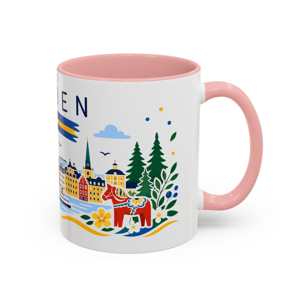 Sweden Coffee Mug | Travel Souvenir Accent Mug | Country Gift Ceramic Cup 11oz 15oz