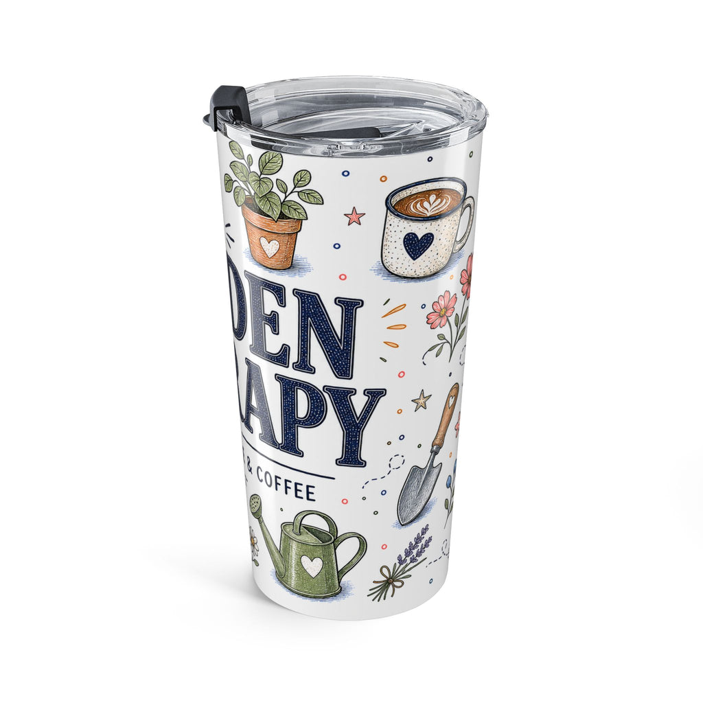 Garden Therapy 20oz Tumbler | Gardener Gift | Insulated Stainless Steel Travel Cup