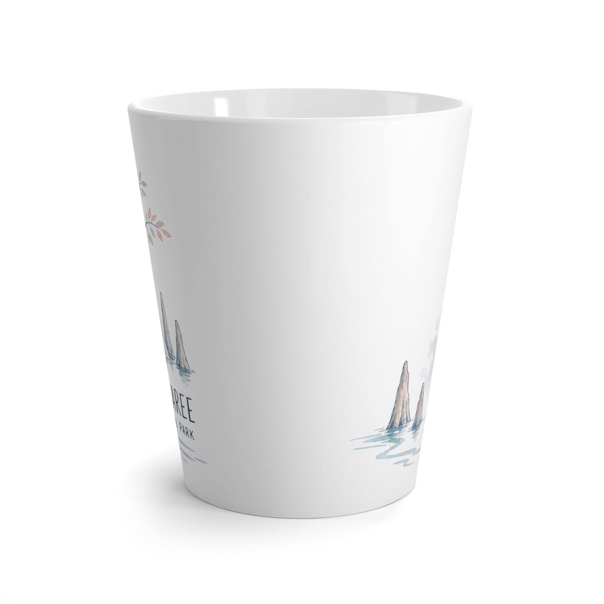 Congaree National Park Latte Mug | Pastel Watercolor Nature Coffee Cup | 12 oz Travel Souvenir Gift