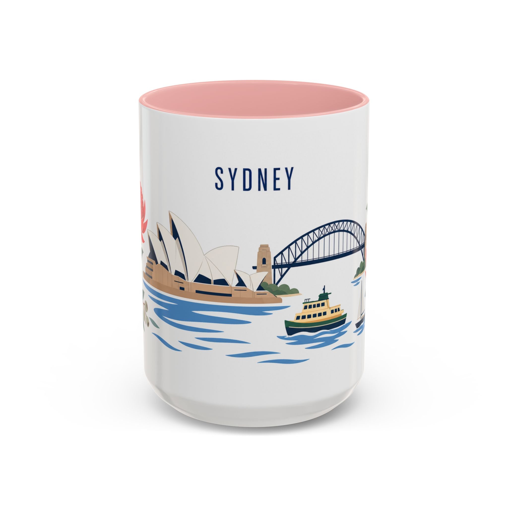 Sydney Coffee Mug | Australia Travel Souvenir | Porcelain Decal City Gift | 11oz 15oz Accent Mug