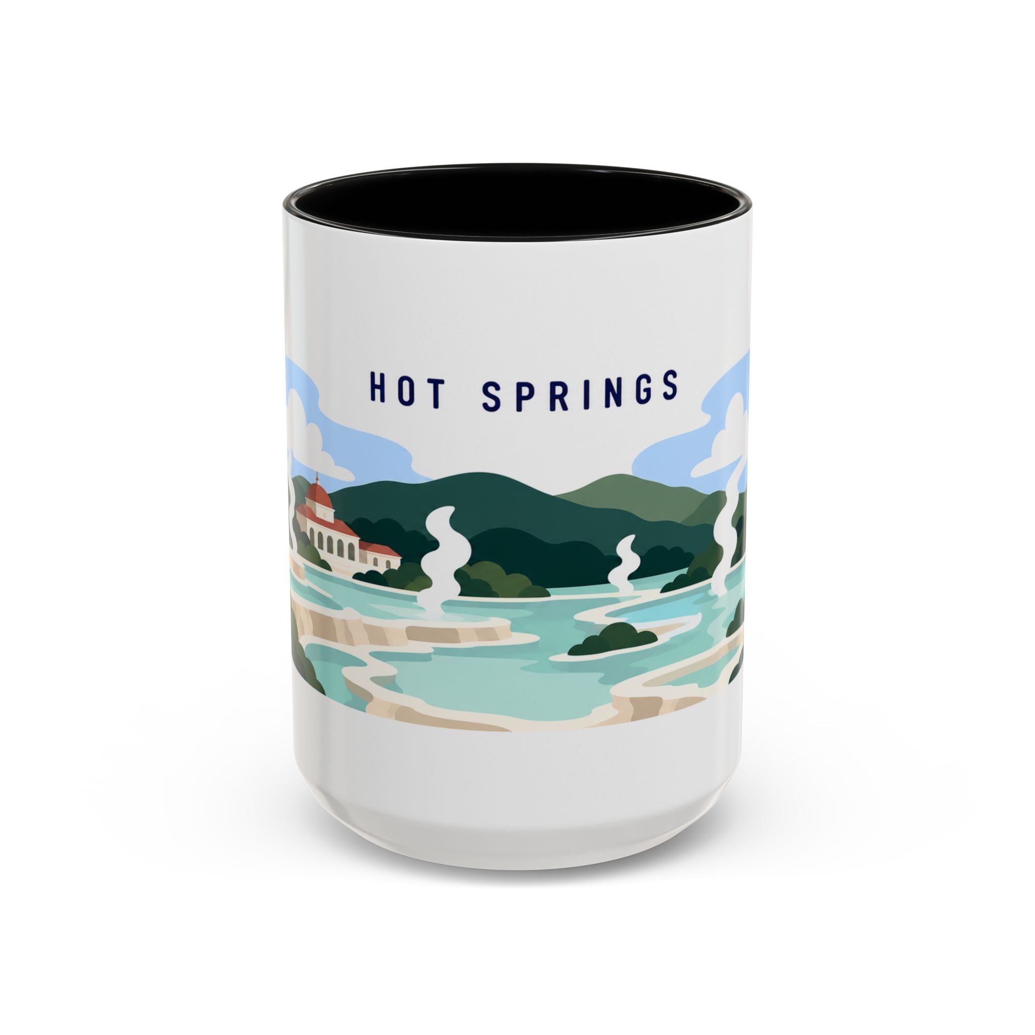 Hot Springs National Park Coffee Mug | Solid Color Block Park Souvenir | 11oz 15oz Accent Mug