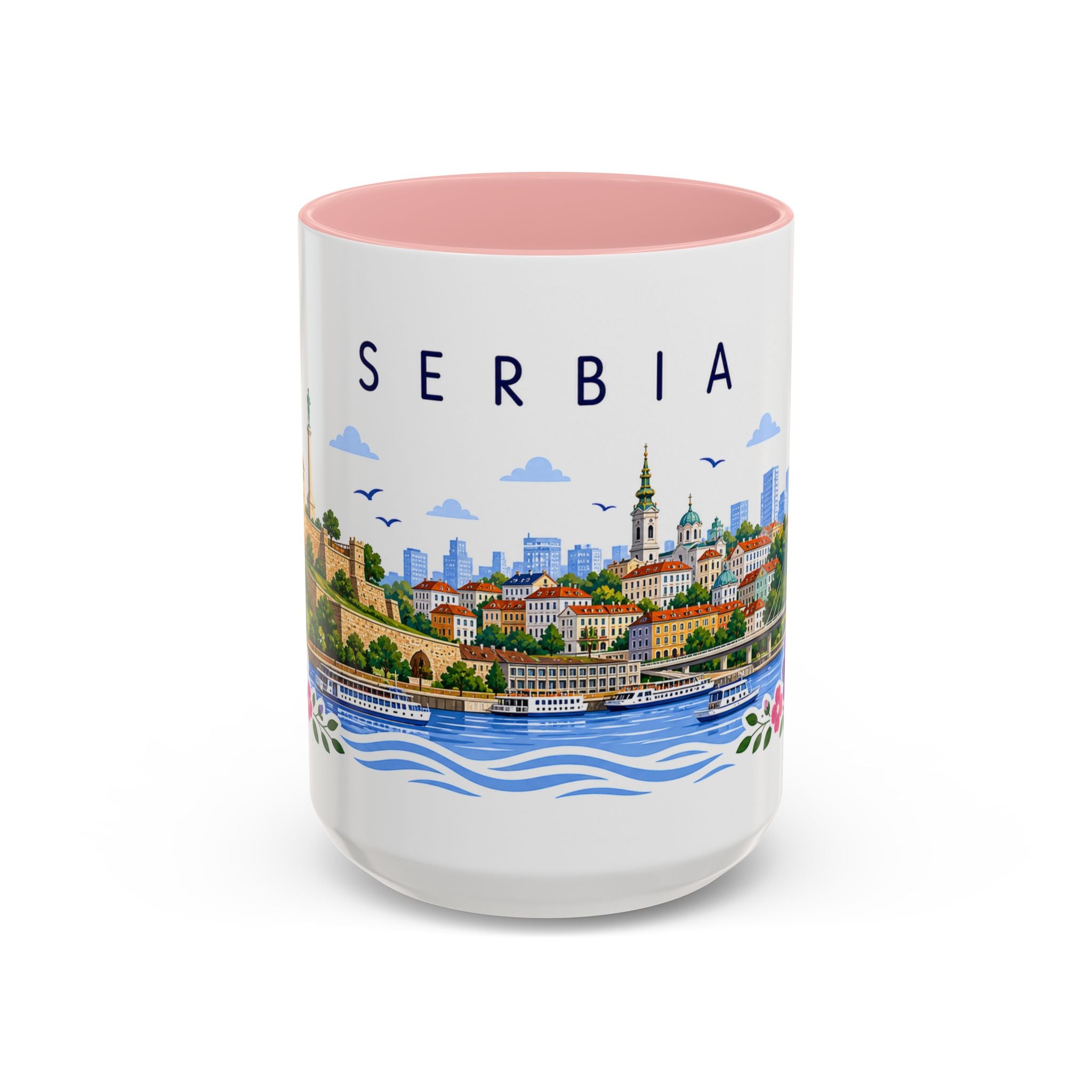 Serbia Coffee Mug | Travel Souvenir Accent Mug | Place Gift Ceramic Cup 11oz 15oz