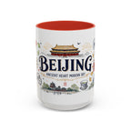 Beijing Coffee Mug | China Souvenir Travel Gift | Accent Color Ceramic 11oz 15oz