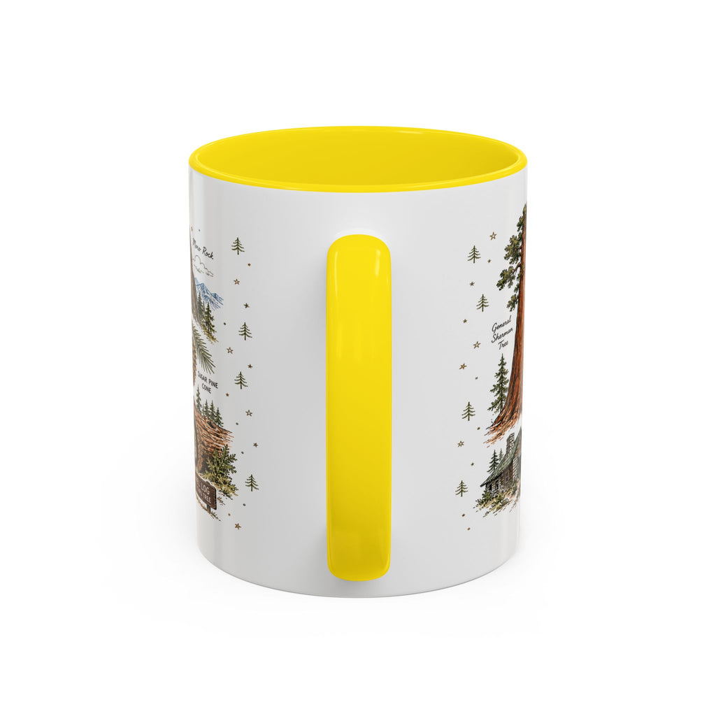Sequoia Coffee Mug | National Park Hiking California Gift | Accent Color Ceramic 11oz 15oz