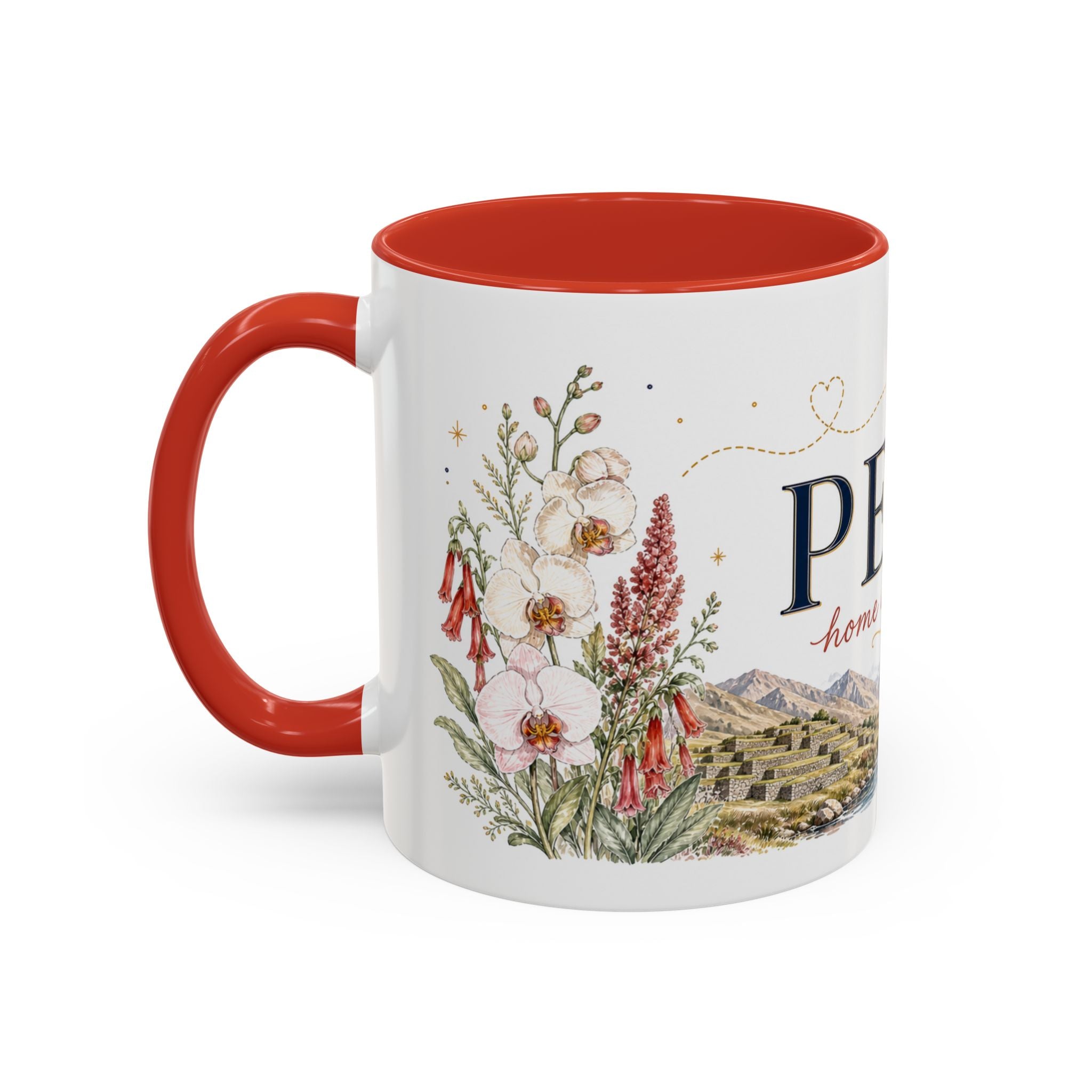 Peru Home Country Mug | Moving Away Gift | Long Distance Friendship | 11 oz 15 oz Accent Mug