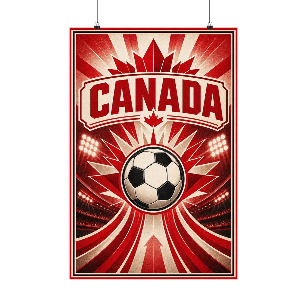 Canada Soccer Fan Art Poster | Matte Vertical Poster | 2026 soccer season Wall Decor