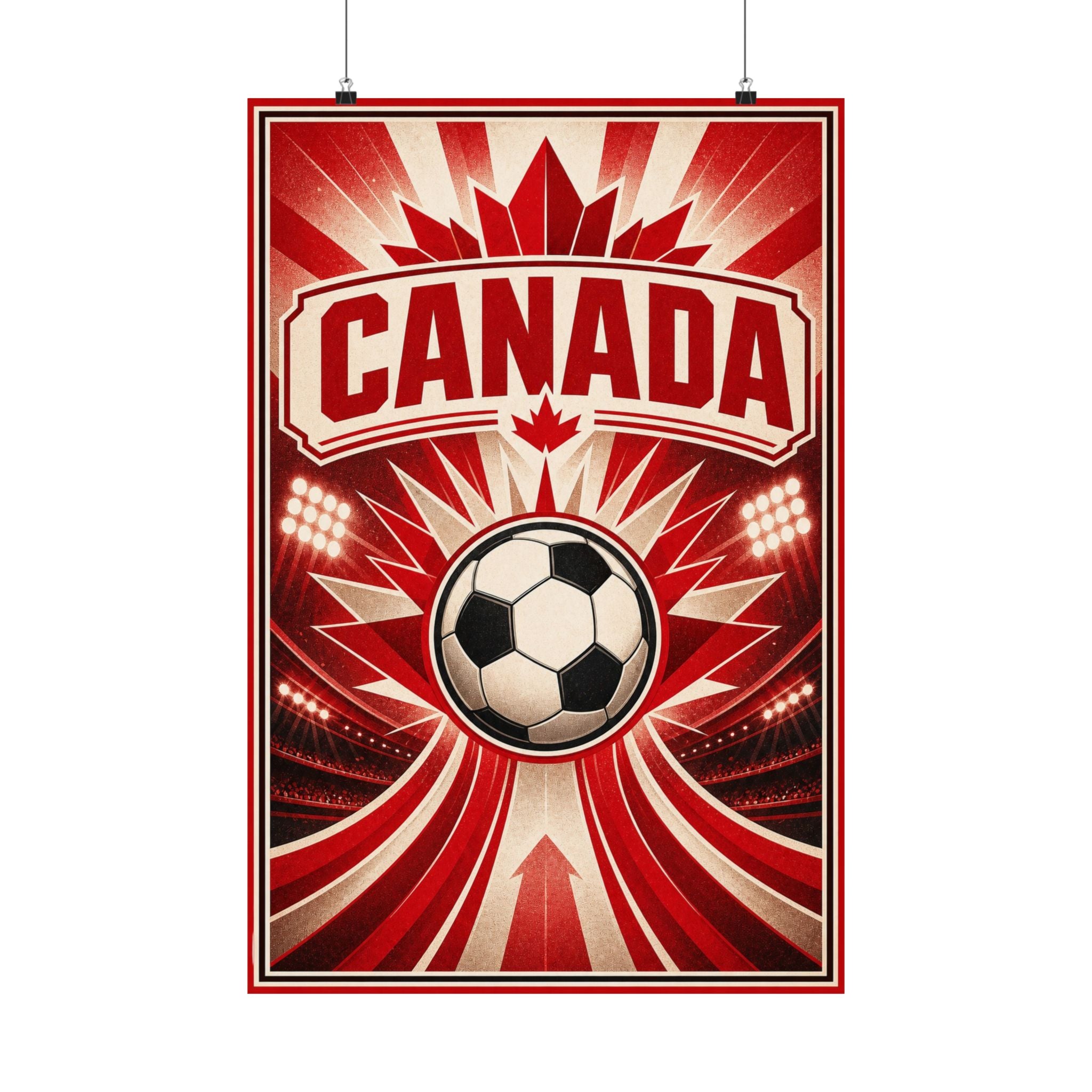 Canada Soccer Fan Art Poster | Matte Vertical Poster | 2026 soccer season Wall Decor