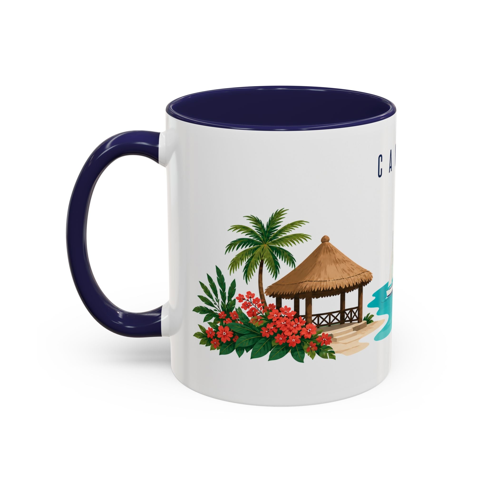 Cancún Coffee Mug | Mexico Travel Souvenir | Porcelain Decal City Gift | 11oz 15oz Accent Mug