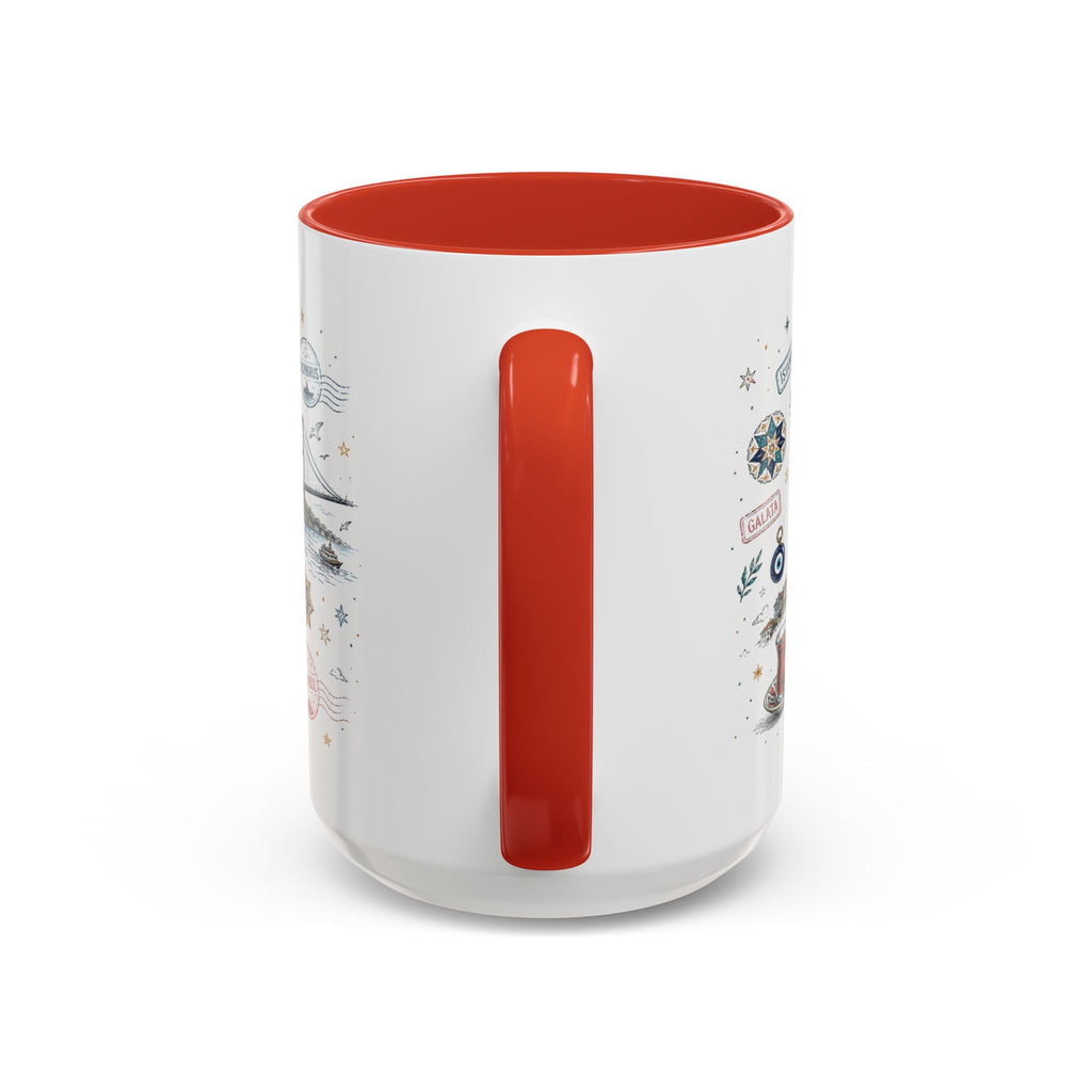 Istanbul Coffee Mug | Turkey Souvenir Travel Gift | Accent Color Ceramic 11oz 15oz