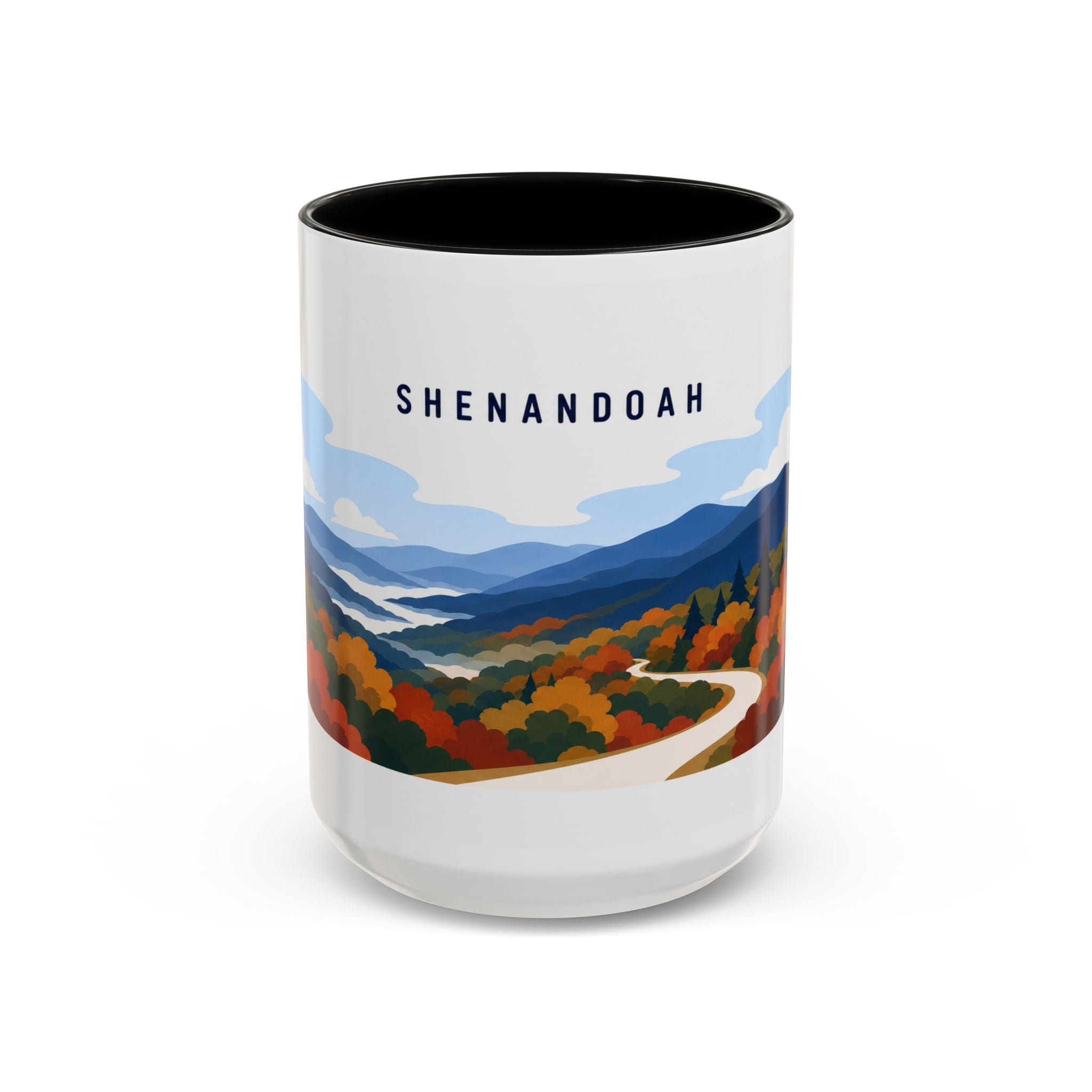 Shenandoah National Park Coffee Mug | Solid Color Block Park Souvenir | 11oz 15oz Accent Mug