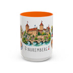 Nuremberg Illustrated Travel Mug | City Souvenir Accent Coffee Mug | 11oz 15oz Ceramic Cup