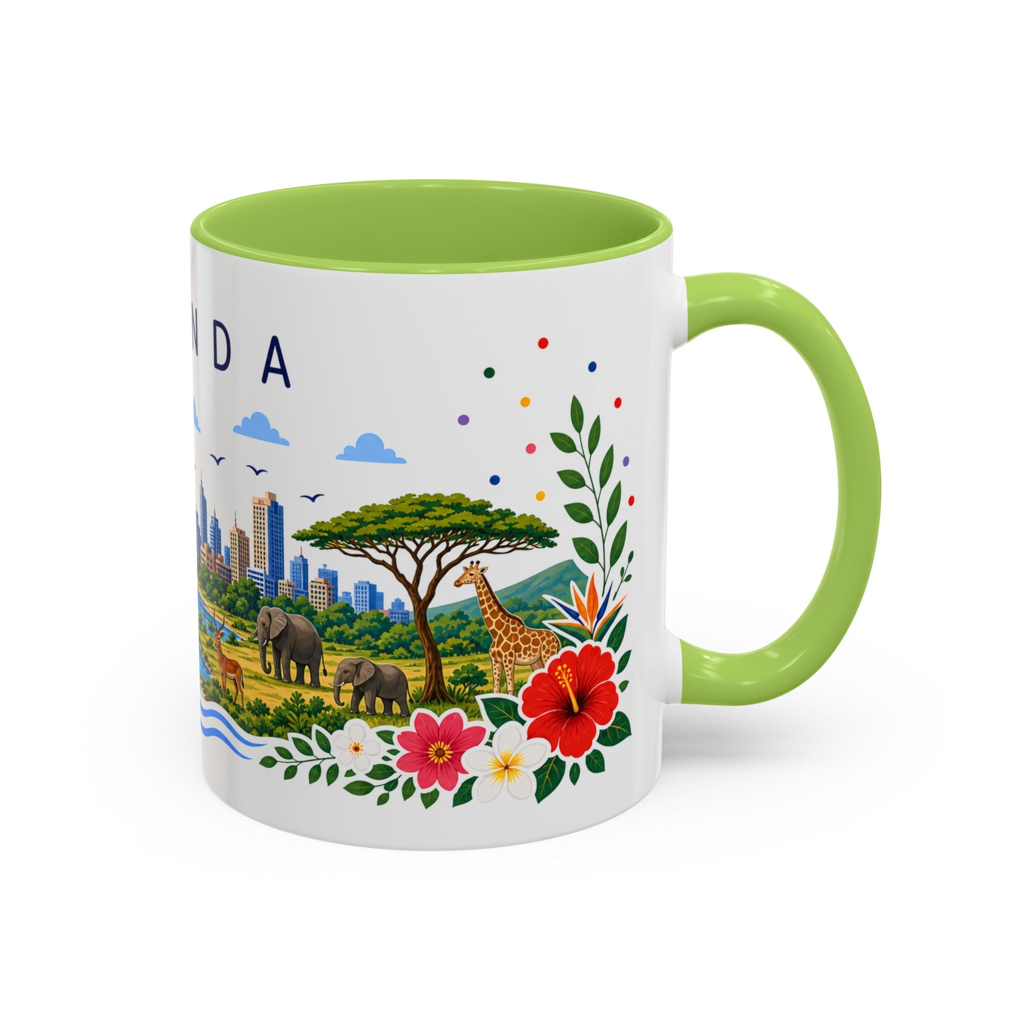 Uganda Coffee Mug | Travel Souvenir Accent Mug | Place Gift Ceramic Cup 11oz 15oz