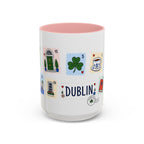 Dublin Coffee Mug | Postage Stamp Collage Mug | Travel Souvenir Accent Cup 11oz 15oz