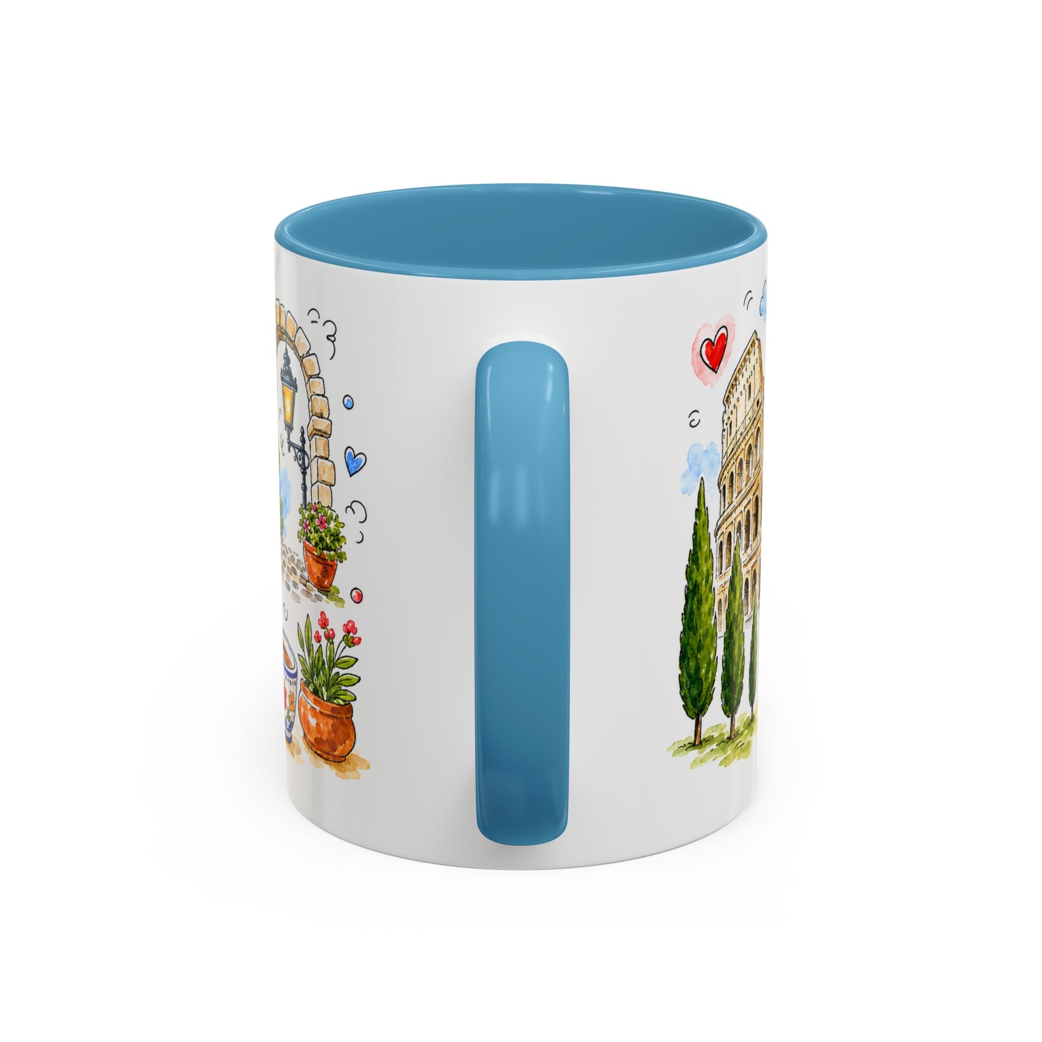 Rome Travel Mug | European City Souvenir Accent Coffee Mug | 11oz 15oz Ceramic Cup