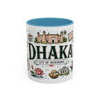 Dhaka Coffee Mug | Bangladesh Souvenir Travel Gift | Accent Color Ceramic 11oz 15oz