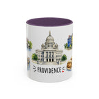 Providence Illustrated Travel Mug | City Souvenir Accent Coffee Mug | 11oz 15oz Ceramic Cup