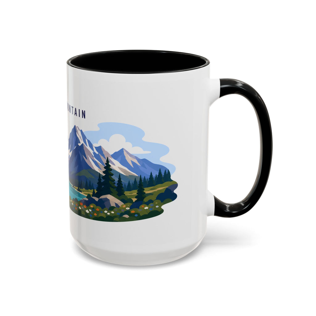 Rocky Mountain National Park Coffee Mug | Solid Color Block Park Souvenir | 11oz 15oz Accent Mug