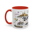 Bangkok Coffee Mug | Thailand Souvenir Travel Gift | Accent Color Ceramic 11oz 15oz