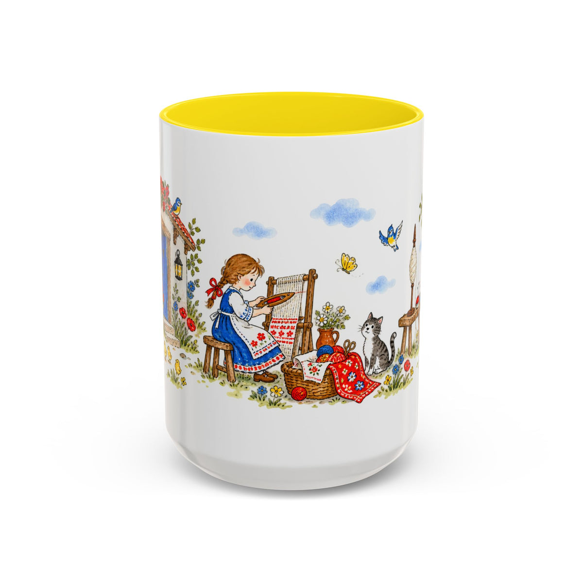 Spindle Shuttle and Needle Mug | Storybook Fairy Tale Accent Coffee Mug | EveryLegend