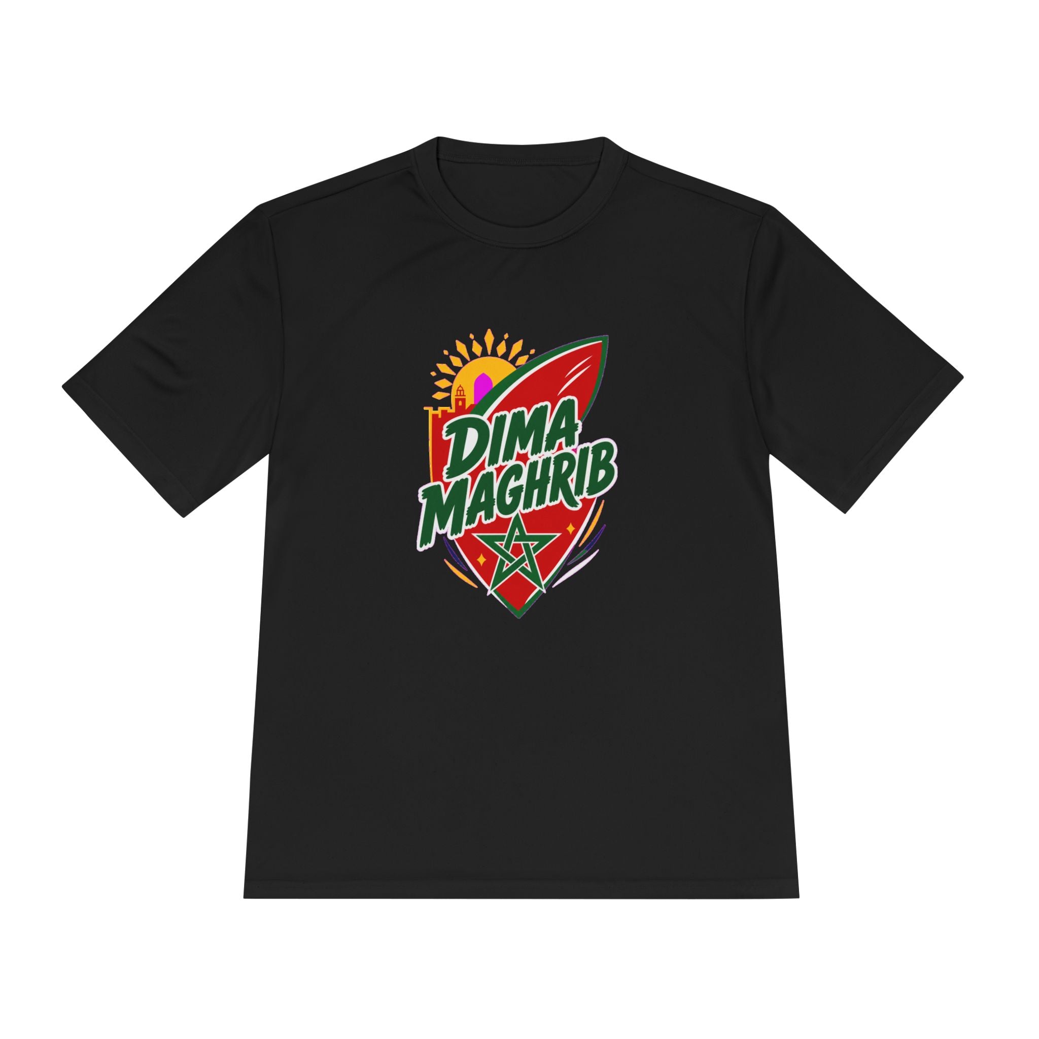 Morocco Dima Maghrib Soccer Fan Tee, Moisture-Wicking Sport Shirt