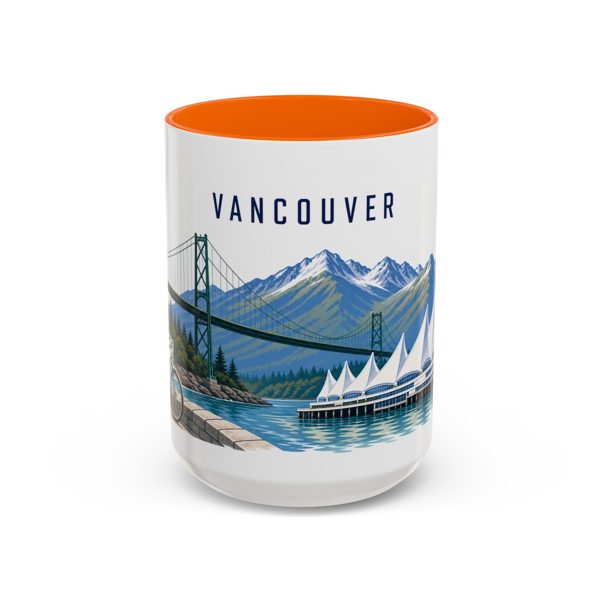Vancouver Coffee Mug | Canada Travel Souvenir | Porcelain Decal City Gift | 11oz 15oz Accent Mug