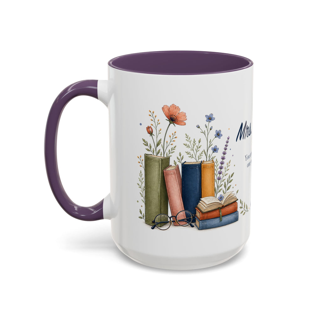 Personalized Reading Teacher Mug | Custom Name Book Lover Coffee Cup | Teacher Appreciation Gift