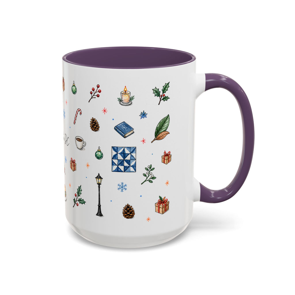 Washington DC Christmas Mug | Watercolor City Souvenir | Ceramic Coffee Cup 11oz 15oz
