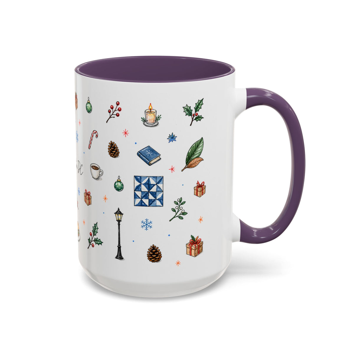 Washington DC Christmas Mug | Watercolor City Souvenir | Ceramic Coffee Cup 11oz 15oz