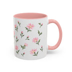 Montana Bitterroot Mug, State Flower Floral Coffee Cup, 11oz Botanical Gift