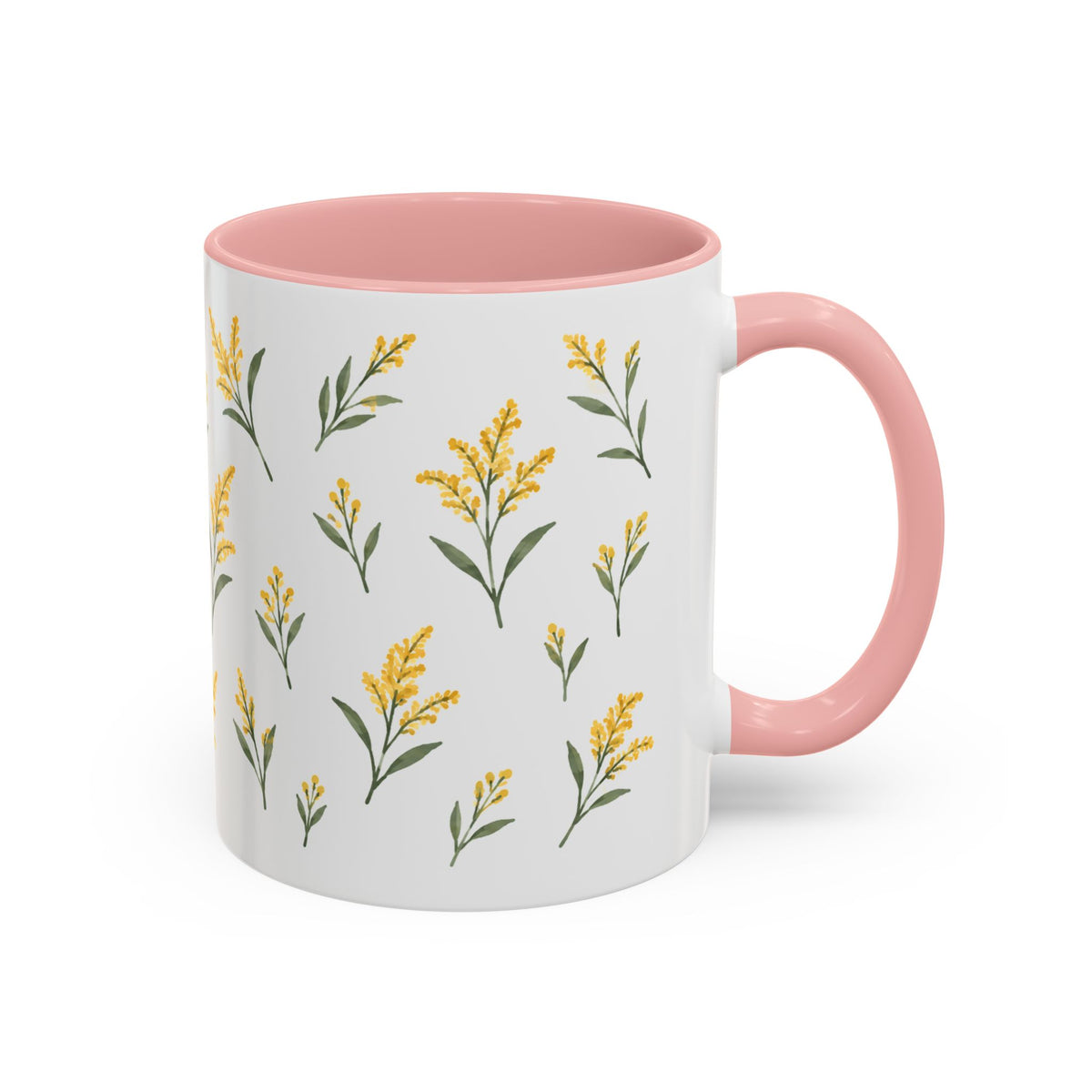 Nebraska Goldenrod Mug, State Flower Floral Coffee Cup, 11oz Botanical Gift
