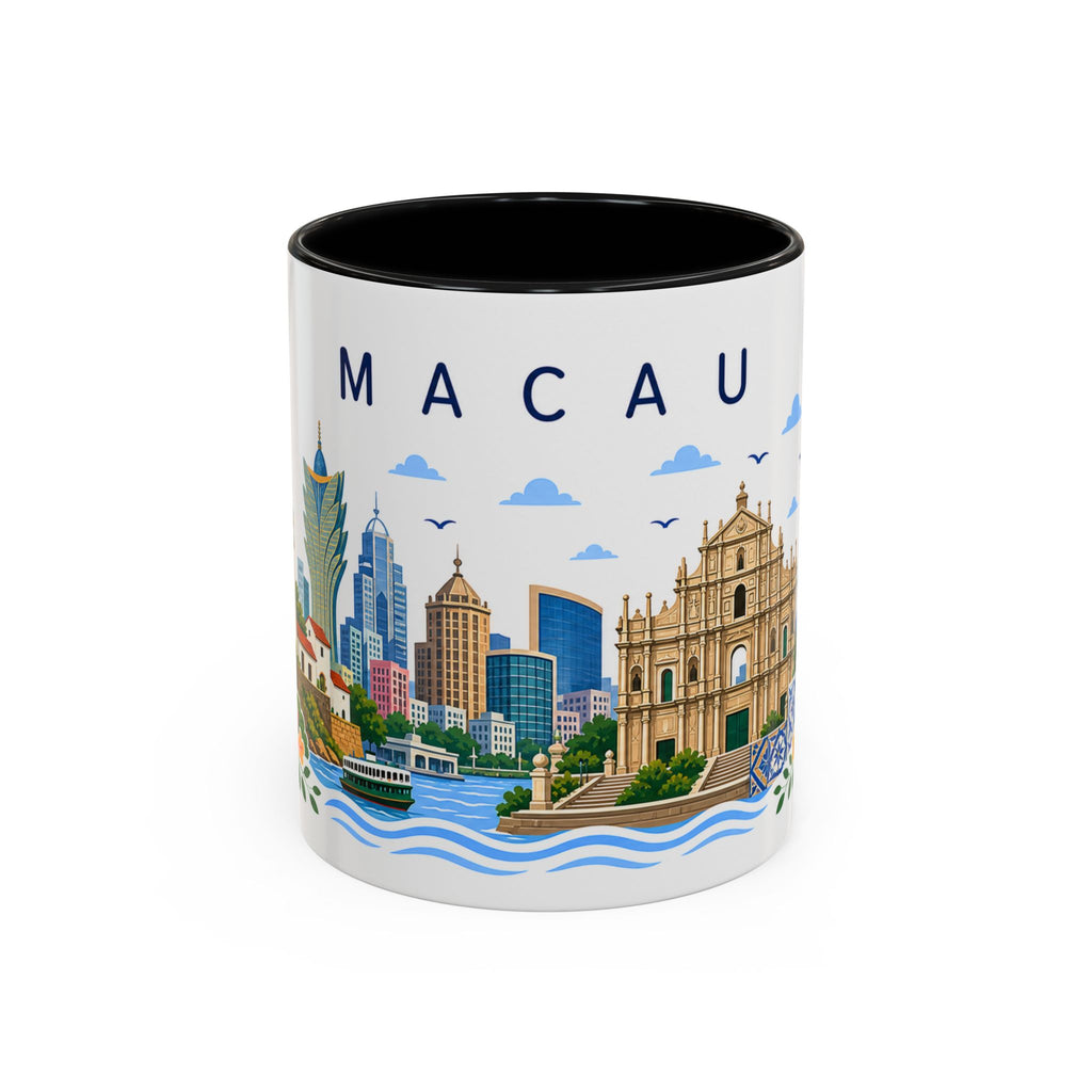 Macau Coffee Mug | Travel Souvenir Accent Mug | Place Gift Ceramic Cup 11oz 15oz