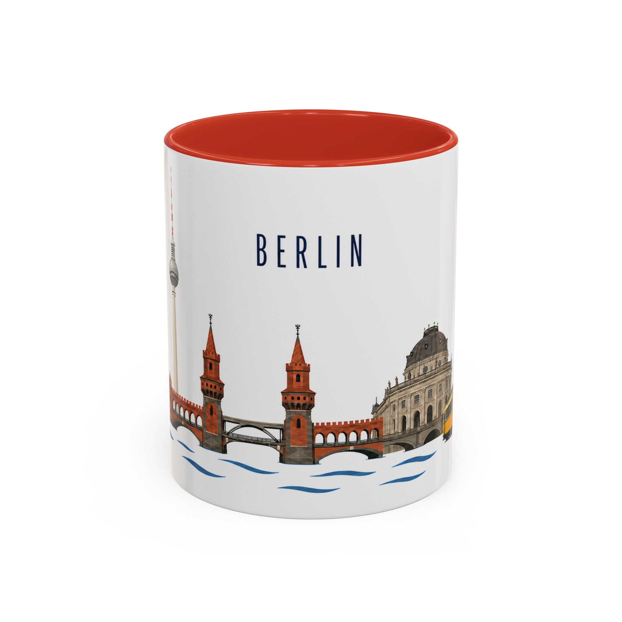 Berlin Coffee Mug | Germany Travel Souvenir | Porcelain Decal City Gift | 11oz 15oz Accent Mug