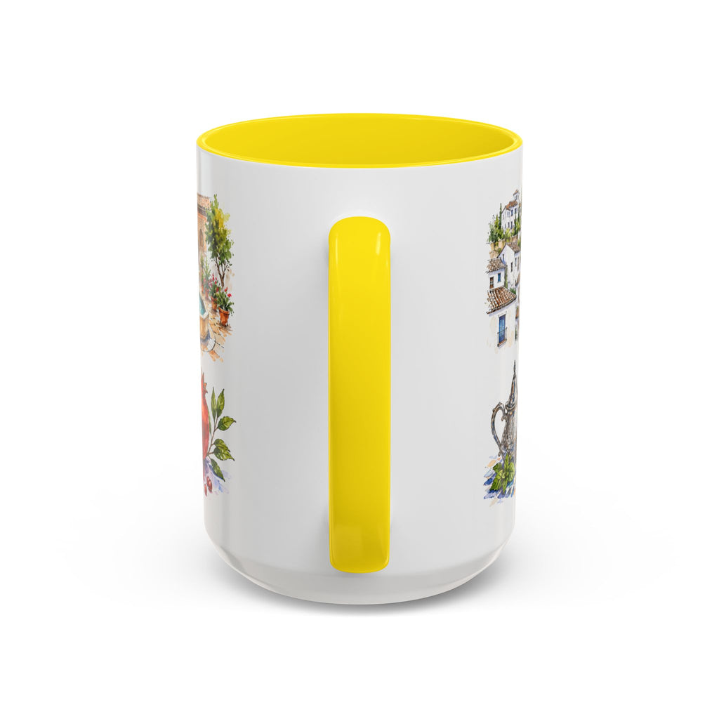 Granada Illustrated Travel Mug | City Souvenir Accent Coffee Mug | 11oz 15oz Ceramic Cup