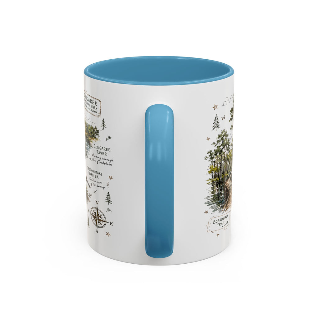 Congaree National Park Coffee Mug | South Carolina Forest Floodplain Gift | Accent Color Ceramic 11oz 15oz