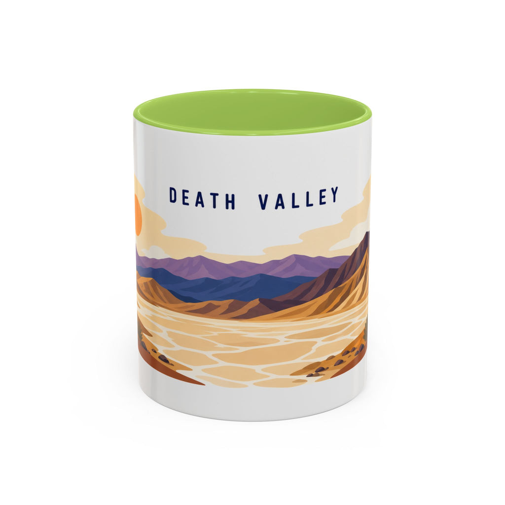 Death Valley National Park Coffee Mug | Solid Color Block Park Souvenir | 11oz 15oz Accent Mug