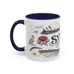 Sydney Coffee Mug | Australia Souvenir Travel Gift | Accent Color Ceramic 11oz 15oz