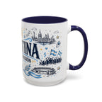 Argentina Soccer Coffee Mug | Soccer Fan Gift | Accent Color Ceramic 11oz 15oz Match Day Cup