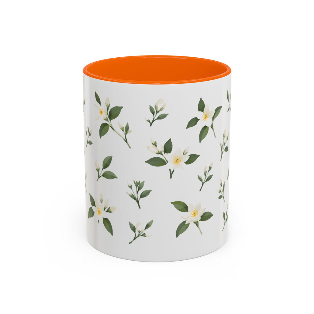 Florida Orange blossom Mug, State Flower Floral Coffee Cup, 11oz Botanical Gift