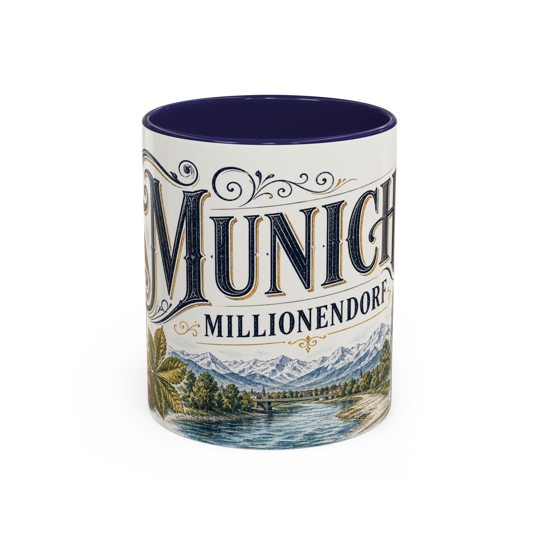 Munich Coffee Mug | Germany Travel Souvenir | Vintage Illustrated City Gift | 11 oz 15 oz Accent Mug