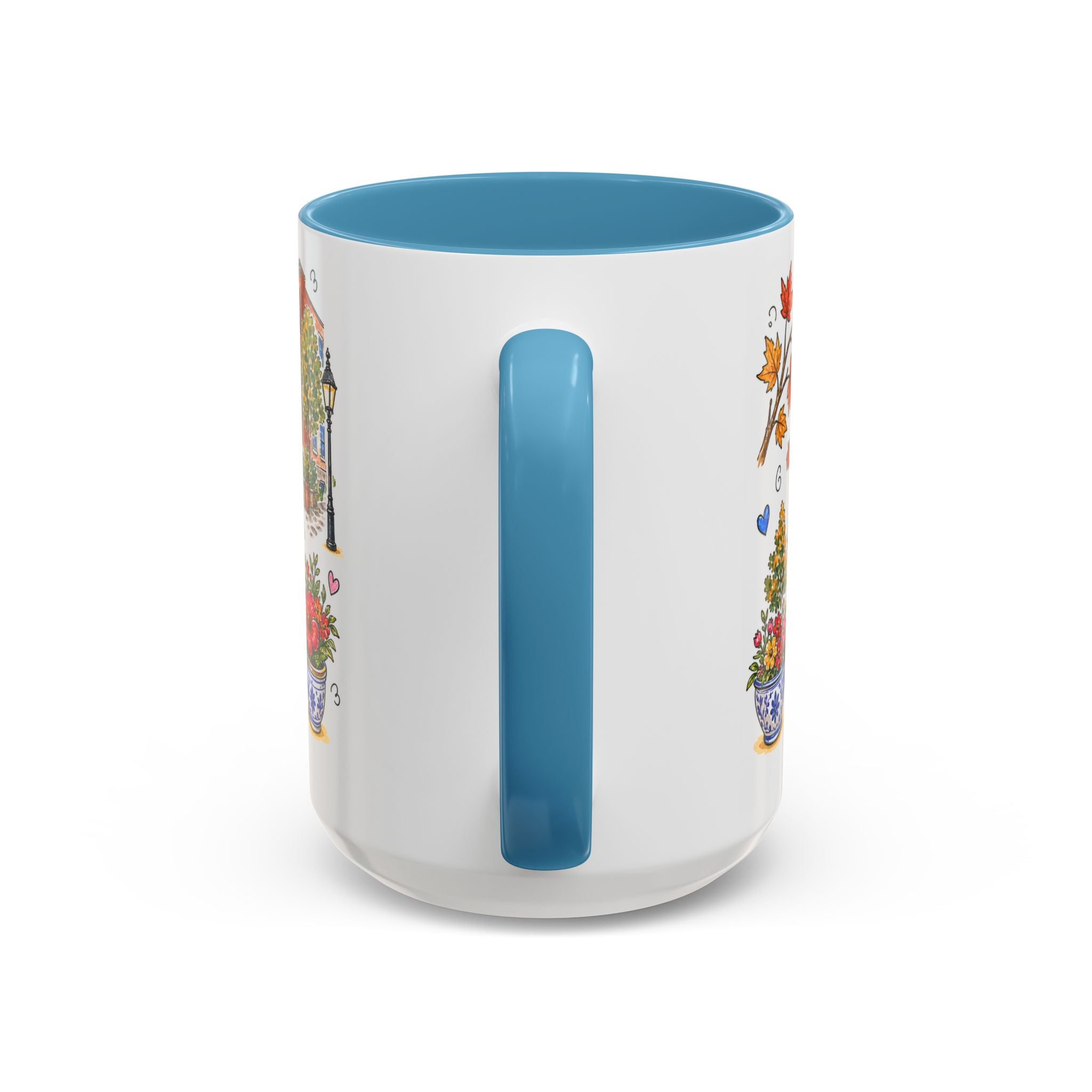 Boston Illustrated Travel Mug | City Souvenir Accent Coffee Mug | 11oz 15oz Ceramic Cup