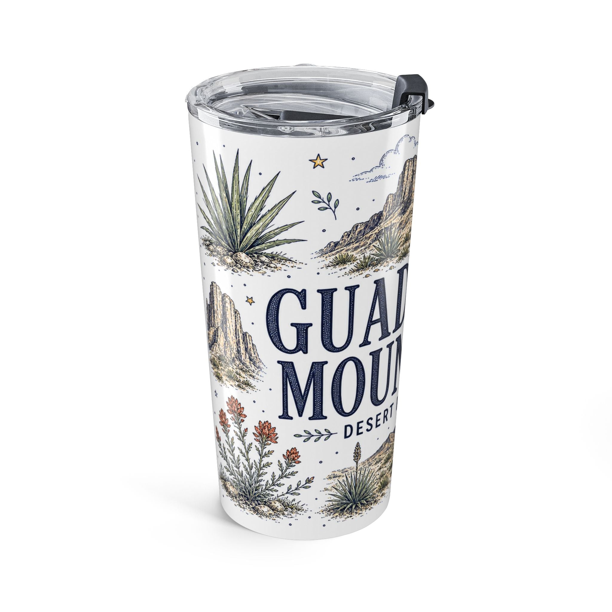 Guadalupe Mountains National Park 20oz Tumbler | Texas Desert Peaks Hiking Gift | Insulated Stainless Steel Travel Cup
