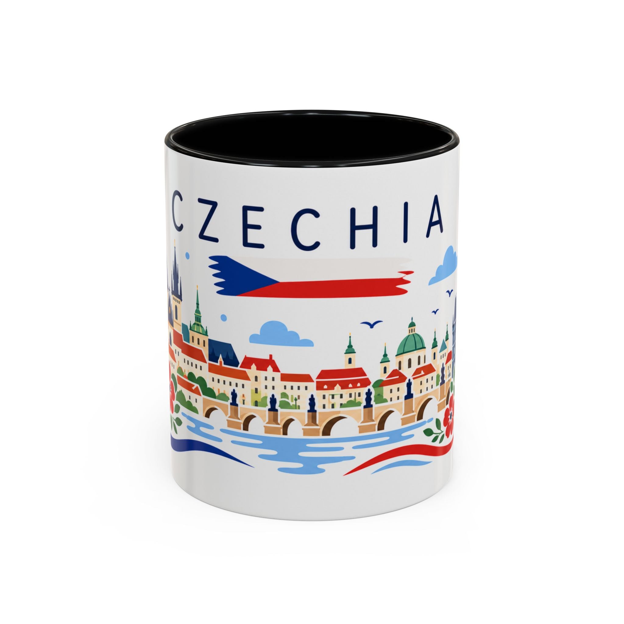 Czechia Coffee Mug | Travel Souvenir Accent Mug | Country Gift Ceramic Cup 11oz 15oz