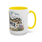 Devils Tower Mug, Wyoming Travel Souvenir, Bucket List Gift, Accent Ceramic Coffee Mug 11oz 15oz