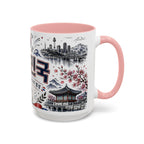 South Korea Soccer Coffee Mug | World Cup Fan Gift | Accent Color Ceramic 11oz 15oz Match Day Cup